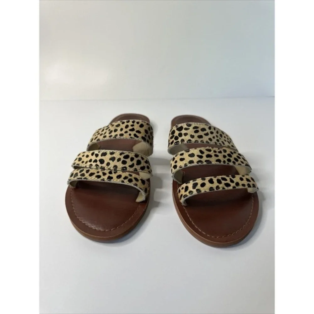 Roxy Women's Wyld Rose Leather Sandals CD4 Cheetah Print Size‎ US 7. Very Good.